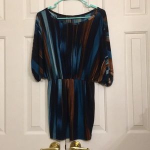 Brown and Blue Blouse